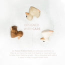 HEVEA Kawan Mini Rubber Duck - 100% Natural Rubber Baby Bath Toy - Eco Friendly, Perfect for Playing, Teething, and Bathing - Mold Free Bath Toys - Eggnog by TinyTreasures Baby Boutique