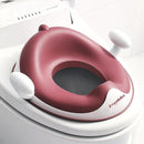 ANGELBLISS Baby Potty Training Toilet Seat with Soft Cushion Handles, Haute Collection, Double Anti-Slip Design and Splash Guard for Boys and Girls (Dark Pink) by TinyTreasures Baby Boutique