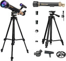Telescope for Kids& Adults with 60X/30X Lenses, Adjustable Alloy Tripod, Mobile Phone Holder, 360° Gimbal Mount for Stargazing and Nature Viewing,Suitable for Astronomy Enthusiasts by TinyTreasures Baby Boutique