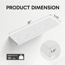 BAYKA Floating Shelves for Wall, 36 inches Long Wall Mounted Rustic Wood Shelves for Bathroom, Bedroom, Living Room, Kitchen, Office, Hanging Shelf for Books/Storage/Decor(White,Set of 2) by CozyNest Decor