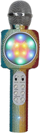 Sing-Along Bling Bluetooth Karaoke Microphone and Bluetooth Stereo Speaker All-in-One (Rainbow Bling) by TinyTreasures Baby Boutique