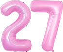 GOER Number 27 Balloons for 27th Birthday Party Decorations,42 Inch Jumbo Foil Helium 72 Balloons for 72nd Birthday Party Decoration (Light Pink) by TinyTreasures Baby Boutique
