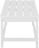 WO Home Furniture Adirondack Chairs Table Set of 3 PCS Outdoor Folding Chairs Coffee Table Weather/UV Resistant for Lawn, Garden, Bon Fire, Balcony (White) by GreenHaven Gardens