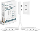 Outlet Concealer Power Strip-Outlet Cover Extender with 3AC Outlets-5ft Flat Plug Extension Cord,Universal Size,1625W for Kitchen, Home and Office,Child & Pet Safe(Dual 5 Foot) by TinyTreasures Baby Boutique