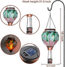2PCS Solar Hot Air Balloon Lanterns with Flame Glass Hot Air Balloon Lights with 2PCS Shepherd's Hooks Waterproof Hanging Outdoor Solar Lantern for Yard Patio Christmas Decor (Hummingbird) by GreenHaven Gardens
