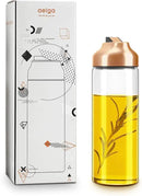 Aelga Copper Kitchen Accessories - Glass Oil Dispenser - Copper Olive Oil Dispenser Bottle for Kitchen with Stainless Steel Spout by CozyNest Decor
