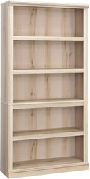 Sauder 5 Tier Book Shelf Wooden Bookcase Multipurpose Bookshelf for Home Office, Living Room, in Pacific Maple by CozyNest Decor