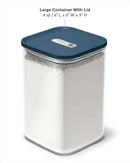 Caraway 4qt Glass Airtight Food Storage Container with Lid – Non-Toxic, BPA-Free Kitchen Storage Container – Stackable, Space-Saving Airtight Container for Dry Goods and More - Navy