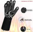 Comsmart BBQ Gloves, 1472F Heat Resistant Silicone Non-Slip Oven Mitts, Long Kitchen Gloves Perfect for Grilling, Cooking, Baking, Cutting by GreenHaven Gardens