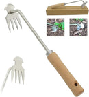 Weeding Artifact Uprooting Garden Weeding Tool, Upgraded Weed Removal Tool, Stainless Steel/Manganese Steel Weed Puller Manual Weeders for Home Gardening Yard Farmland (12in Stainless Steel Wood) by GreenHaven Gardens