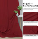Easy-Going Blackout Curtains for Bedroom, Solid Thermal Insulated Grommet and Noise Reduction Window Drapes, Room Darkening Curtains for Living Room, 2 Panels (42x95 in, Christmas Red) by CozyNest Decor