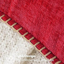 MIULEE Pack of 2 Christmas Pillow Covers 18x18 Inch Red Farmhouse Decorative Throw Pillow Covers with Stitched Edge Soft Chenille Solid Dyed Couch Pillow Covers for Sofa Bed Living Room by CozyNest Decor