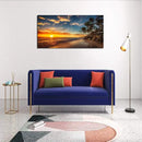 DZL Art S74750 Canvas Painting Print Paradise Tropical Island Beach with Palms Photograph Print Nature Pictures Wall Art Canvas Prints Painting for Living Room Bedroom Decor Office Wall Decor by CozyNest Decor