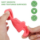 Fu Store 4 Pack Soft Silicone Teething Toys for 0-12Months 6-24 Months Toddlers Infant Hammer Tools Shape Baby Teethers Relief Soothe Babies Gums Set by TinyTreasures Baby Boutique