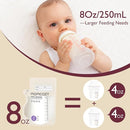 Momcozy Easy Pour Breastmilk Storage Bag, 8Oz, Temp-Sensing Color Change, 200 Count Milk Bag with Self Standing for Breastfeeding, No Leak Presterilized for Freezer, Recyclable & BPA Free by TinyTreasures Baby Boutique
