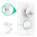Outlet Covers (42 Pack) with Hidden Pull Handle Baby Proofing Plug Covers 3-Prong Child Safety Socket Cover Electrical Outlet Protectors Baby Proof Plug Protectors by TinyTreasures Baby Boutique