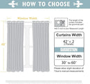 ChrisDowa Blackout Curtains 48 inches Long for Bedroom - 2 Panels Set Grommet Thermal Insulated Room Darkening Curtains for Living Room (Beige, 42 x 48 Inch) by CozyNest Decor