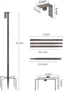 Bird Feeder Pole Stand – 60 Inch Height Feeding Station with 1-Inch Dia Heavy Duty for Hanging Feeders, Bird House Pole Mount Kit for Outdoor, Slip-Fit Connection，Copper Brushed by GreenHaven Gardens