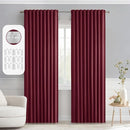 MIULEE Wine Red Back Tab Blackout Curtains 90 Inches Long 2 Panels Set for Living Room Bedroom Privacy, Rod Pocket/Pinch Pleat Thermal Insulated Room Darkening Pleated Light Blocking Drapes by TinyTreasures Baby Boutique