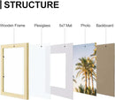 Vittanly 8x10 Picture Frames Set of 9, Shatter Resistant Plexiglass, Display 5x7 Pictures with Mat or 8x10 without Mat, Photo Frames for Wall or Tabletop, Engineered Wood, OAK by CozyNest Decor