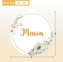 Custom Baby Crib Set - 5 Pcs Personalized Name Flowers Crib Bedding Set for Infants Toddlers - Soft Double Layer Nursery Bedding Set for Girls Boys - Customized Gifts for Baby Shower Birthday by TinyTreasures Baby Boutique