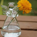 Angel Design Glass Vases Clear Flower Plant Terrarium Container Hanging Vase Wedding Decor Garden Ornaments Hanging Planter (Pack of 5) by CozyNest Decor