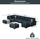 L Lengend Vansen Modular Sectional Sofa U Shaped Couch with Ottoman Modern Reversible Corner Sectional Couch for Living Room (Charcoal, U Shaped Sofa-4) by CozyNest Decor