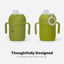 Comotomo Toddler Tumbler 8oz Insulated Sippy Cup with Silicone Straw and Spout, Green by TinyTreasures Baby Boutique