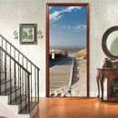 3D Door Stickers - Jetty to The Sea - Peel & Stick Wallpaper Murals - Self-Adhesive, Removable PVC - Waterproof - Bedroom & Living Room Decoration - 37.4"x78.7" by GreenHaven Gardens