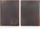 Polare Luxury RFID Blocking Leather Passport Holder Travel Wallet For Men and Women (Dark Brown with AirTag Slot) by TinyTreasures Baby Boutique