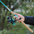 Sougayilang Fishing Rod and Reel Combo, 2-Piece 5-Foot 6-Inch Graphite & Fiberglass Rod, Durable and Strong, Quickset Anti-Reverse Fishing Reel (1Pack/2Pack) by TinyTreasures Baby Boutique