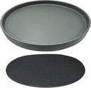 Ceramic Plant Saucer Pot Tray 12 Inch, Planter Saucers 4 5 6 7 8 9 10 11 12 13 Inch for Indoors Outdoor, Durable Sturdy Flower Drainage drip Water Tray for Glazed Pots Base (12.7 Inch-Grey) by GreenHaven Gardens