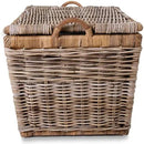 The Basket Lady Lift-Off Lid Wicker Storage Basket, Medium, 20 in L x 15 in W x 14 in H, Serene Grey… by GreenHaven Gardens