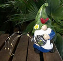 Garden Gnomes Outdoor with LED Solar Light - 11’’Spring Gnomes Decorations for Home/Yard/Patio with Lantern - Solar Garden Statues (Teapot gnome) by CozyNest Decor