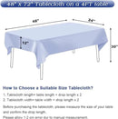 SquarePie Sequin Tablecloth 50 x 72 Inch Navy Blue Sparkly Table Linen for Wedding Party