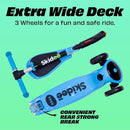 SKIDEE Kick Scooters for Kids Ages 3-5, Adjustable Height Foldable Scooter with Removable Seat, 3 LED Light Wheels, Rear Brake, Wide Standing Board, Suitable Up to 12 Year Old Boys/Girls by TinyTreasures Baby Boutique