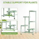 iDavosic.ly 5 Tier Large Plant Stand Indoor, 10 Inch Wide Corner Tall Metal Plant Stands Outdoor for Multiple Plants, Folding Tiered Flower Display Holder Rack Shelf, Light Green by GreenHaven Gardens