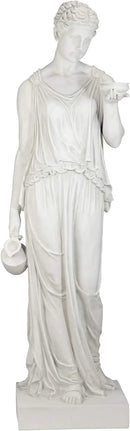 Design Toscano Hebe Greek Woman Patron of Youth Indoor/Outdoor Garden Statue, Estate Size, 62 inches tall, Cast Stone Resin, Antique Stone Finish by GreenHaven Gardens