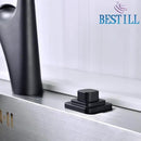 BESTILL Garbage Disposal Air Switch Kit, Square Raised Push Button Ideal for Long Nails, Cordless Sink Top Brass Switch for Food Waste Disposer, Matte Black, Compatible with all Garbage Disposals by CozyNest Decor