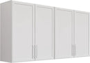 FIMELLO 60" Laundry Room Wall Cabinets with Adjustable Shelf, Large Wall Storage Cabinet, White Wall Cabinet with Doors, Upper Kitchen Cabinet, Cabinets for Laundry, Bathroom, Kitchen -White by CozyNest Decor