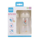 MAM Easy Start Anti-Colic Baby Bottle 9 oz, Medium Flow, Breastfeeding-Like Silicone Nipple Bottle, Reduces Colic, Gas, & Reflux, Easy-to-Clean, BPA-Free, Vented Baby Bottles for Newborns, 2+ Months by TinyTreasures Baby Boutique