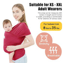 Acrabros Baby Wrap Carrier,Hands Free Baby Carrier Sling,Lightweight,Breathable,Softness,Perfect for Newborn Infants and Babies Shower Gift,Royal Red by TinyTreasures Baby Boutique