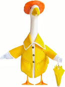 23 Inch Porch Goose Raincoat Outfit with Umbrella– Cement Goose Clothes for Porch Goose Statue, Waterproof Outdoor Goose Outfit for Lawn & Garden Decor by CozyNest Decor