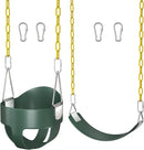 AGPTEK Toddler Swing Heavy Duty Bucket With Adjustable Rope - Cute Shape, 250 LB and 150 LB Capacity - Green by TinyTreasures Baby Boutique