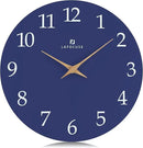 Lafocuse 12 Inch Silent Navy Blue Wall Clock Battery Operated, Wooden, Simple, Minimalist, Kitchen, Living Room, Bedroom, Office, Home Décor by CozyNest Decor