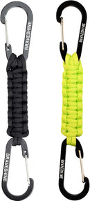 BRAVESHINE Paracord Keychain Carabiner Clip, D Ring Lanyard Hanger Stroller Hook for Water Bottle, Key, Backpacks, Men, Women by TinyTreasures Baby Boutique
