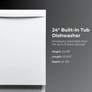 Kenmore 22-14622 24" Built-in Dishwasher-Quiet Tub with TurboDry, Leak, & SmartWash Soil Detection-15 Place Settings-49 DBA-Energy Star Certified, 24.61"D x 23.55"W x 33.88"H, White by TinyTreasures Baby Boutique