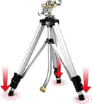 YAMATIC Impact Sprinkler on Tripod Base, 360 Degree Large Area, Heavy Duty Adjustable Pulsator Sprinkler for Lawn Yard and Grass, Spray up to 20-90ft(36inch) Brass Head, 1Pcs by GreenHaven Gardens
