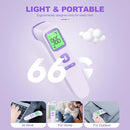 No-Touch Thermometer for Adults and Kids, Digital Accurate Baby Thermometer with Fever Alarm, 1 Second Fast Result, Easy to use, 2 in 1 Mode (Purple) by TinyTreasures Baby Boutique