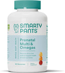 SmartyPants Prenatal Vitamins for Women, Multivitamin Gummies: Omega 3 Fish Oil (EPA/DHA), Biotin, Methylfolate, Vitamin D3, C, Vitamin B12, B6, A, K & Zinc, Inositol, 80 Count (20 Day Supply) by TinyTreasures Baby Boutique